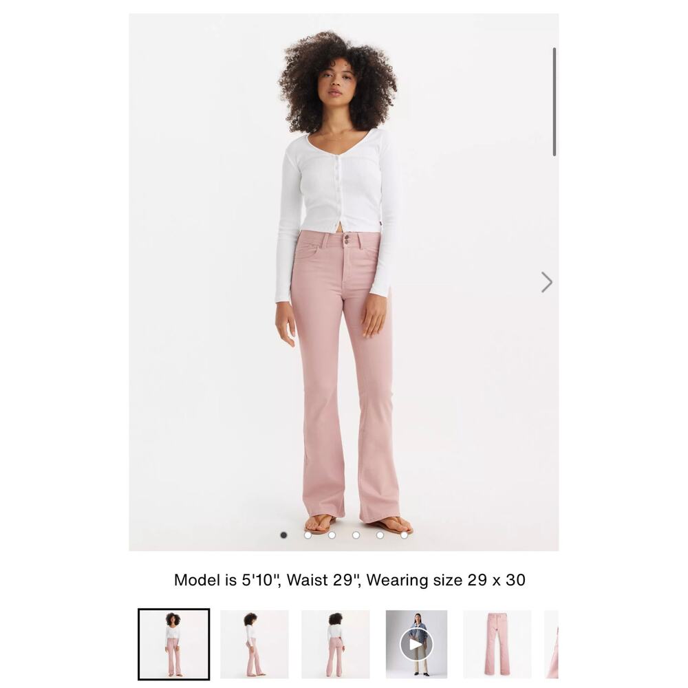 Levi’s 515 Bootcut Jeans Pink Womens Size 6 Medium Stretch Denim boho Y2K 30x32